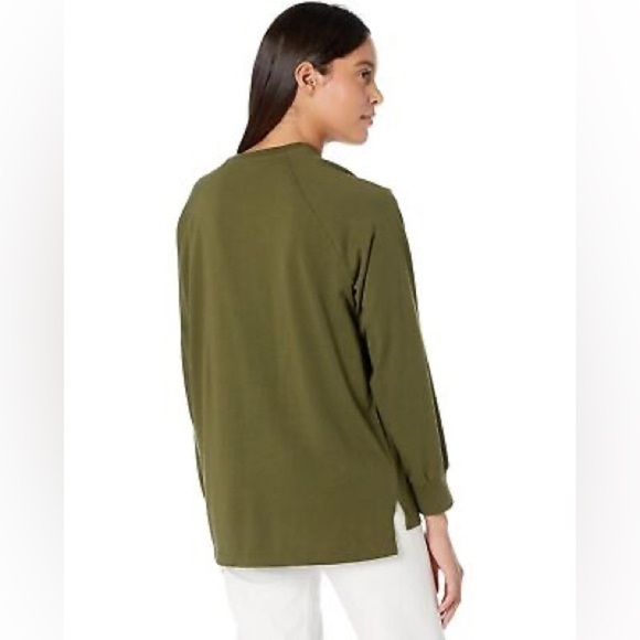 Madewell Loden Tuscan Green Henley Long Sleeve Tee Size S - Picture 2 of 9
